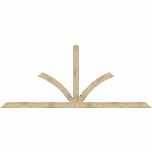 Ekena Millwork Richland Rough Sawn Timber Gable Bracket, Douglas Fir, 108"W x 45"H x 4"D x 4"F, 10/12 Pitch GBW108X45X0404RIC00RDF - main